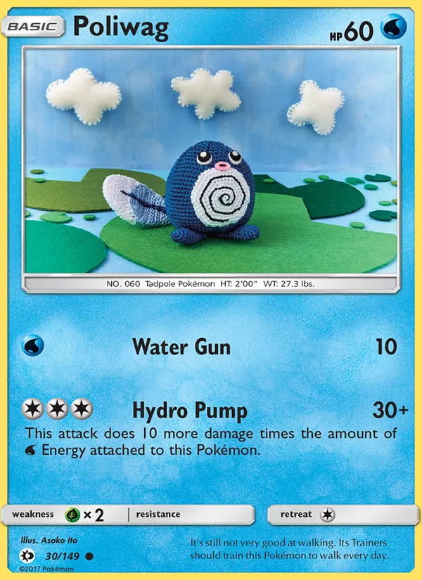 Poliwag #30 – Sun & Moon card
