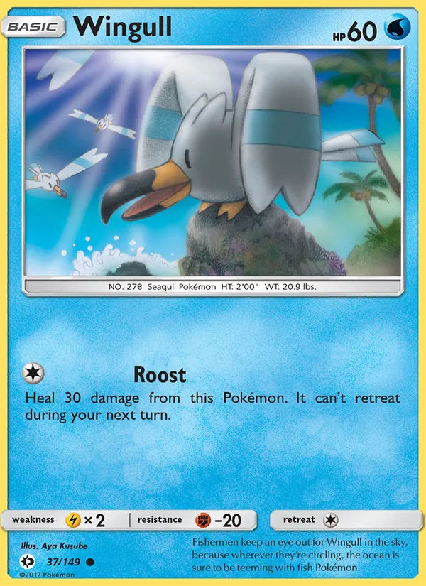Wingull #37 – Sun & Moon card
