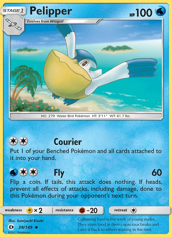 Pelipper #38 – Sun & Moon card