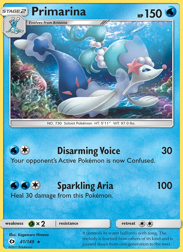 Primarina #41 – Sun & Moon card