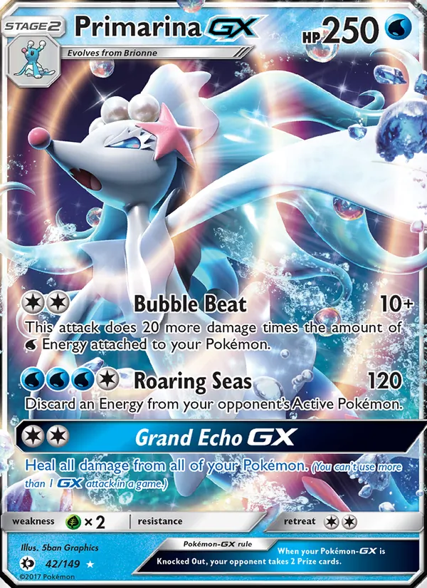 Primarina GX #42 – Sun & Moon card