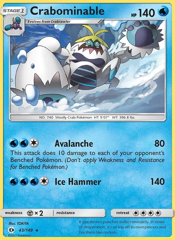 Crabominable #43 – Sun & Moon card