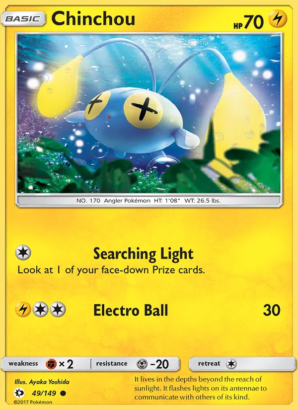 Chinchou #49 – Sun & Moon card