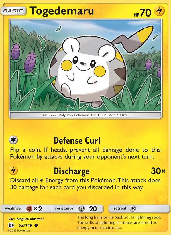 Togedemaru #53 – Sun & Moon card