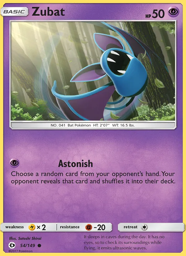 Zubat #54 – Sun & Moon card