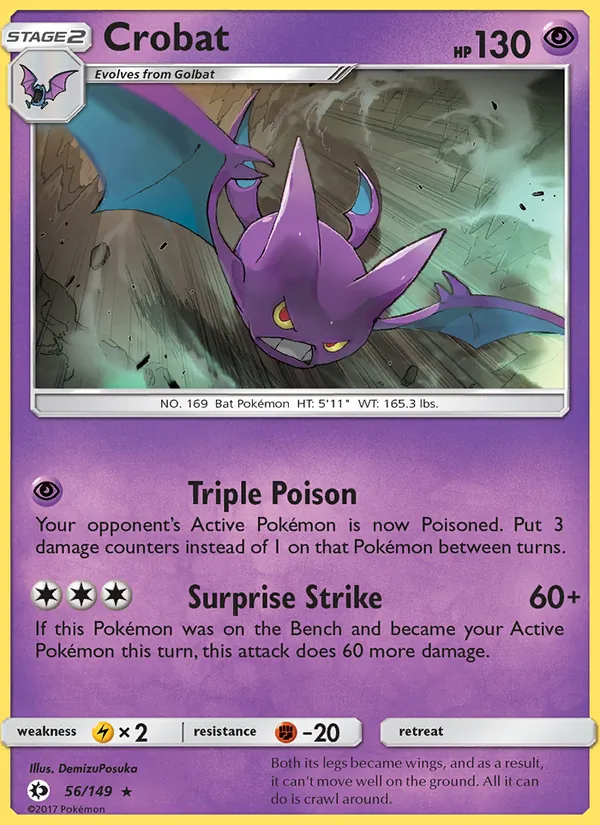 Crobat #56 – Sun & Moon card