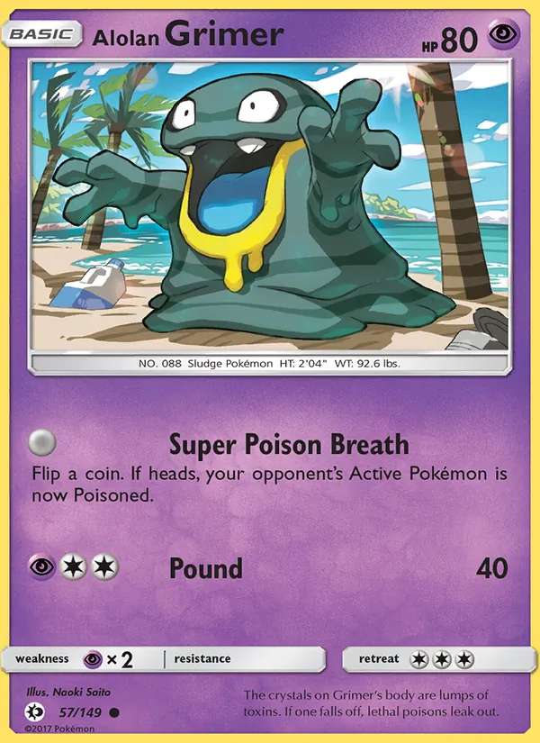 Alolan Grimer #57 – Sun & Moon card