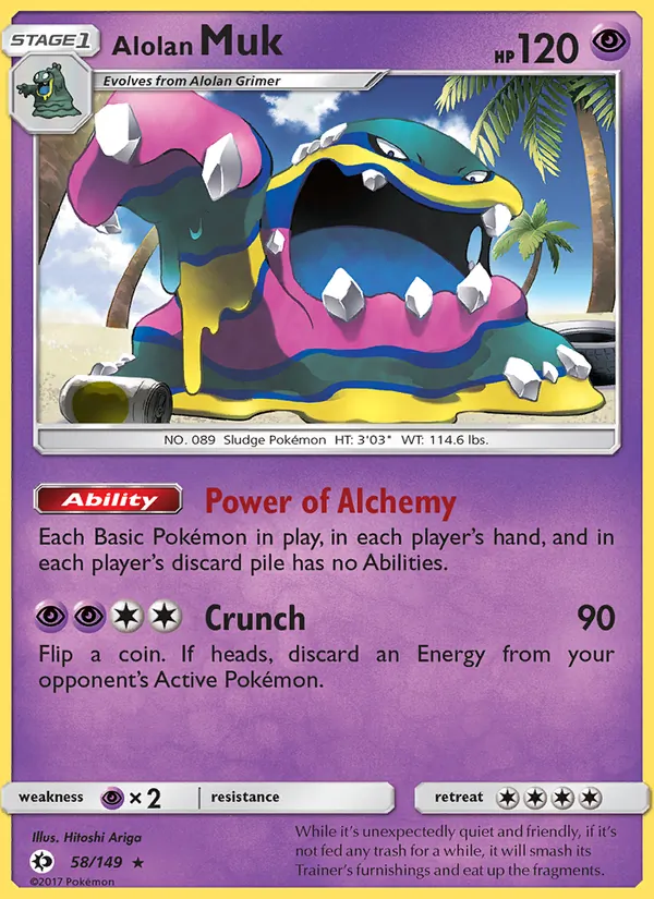 Alolan Muk #58 – Sun & Moon card