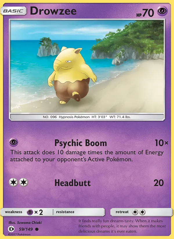 Drowzee #59 – Sun & Moon card