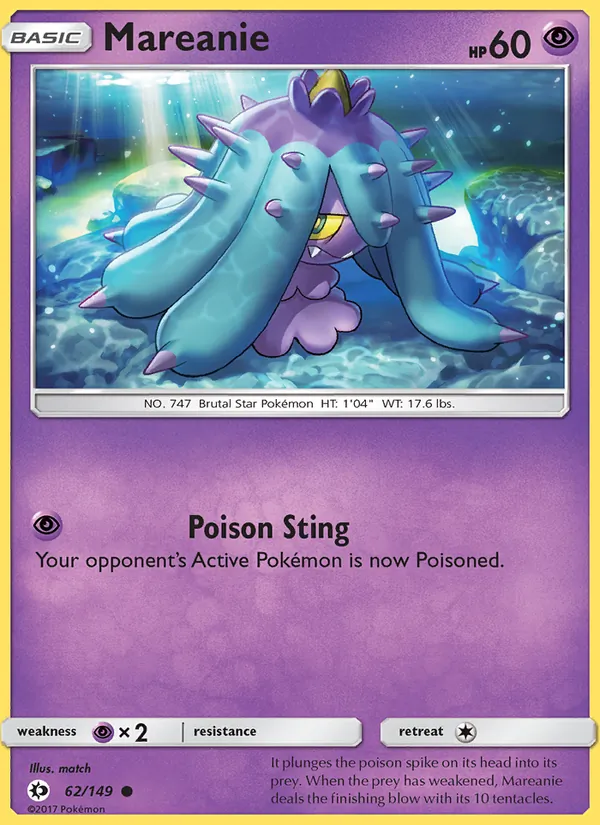 Mareanie #62 – Sun & Moon card
