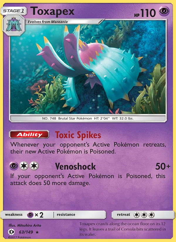 Toxapex #63 – Sun & Moon card