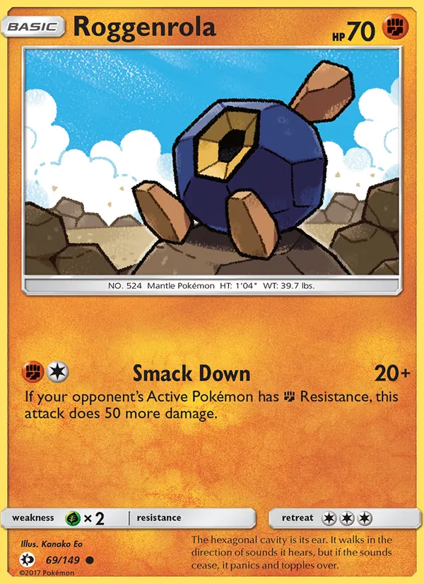 Roggenrola #69 – Sun & Moon card