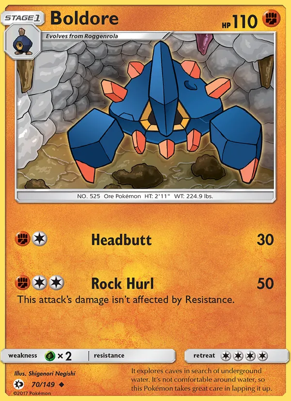Boldore #70 – Sun & Moon card