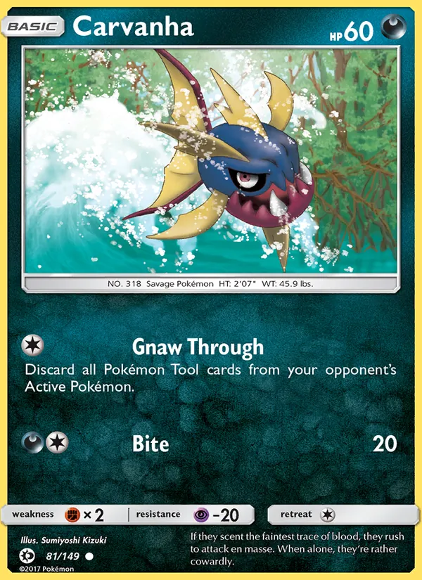 Carvanha #81 – Sun & Moon card