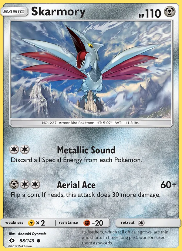 Skarmory #88 – Sun & Moon card