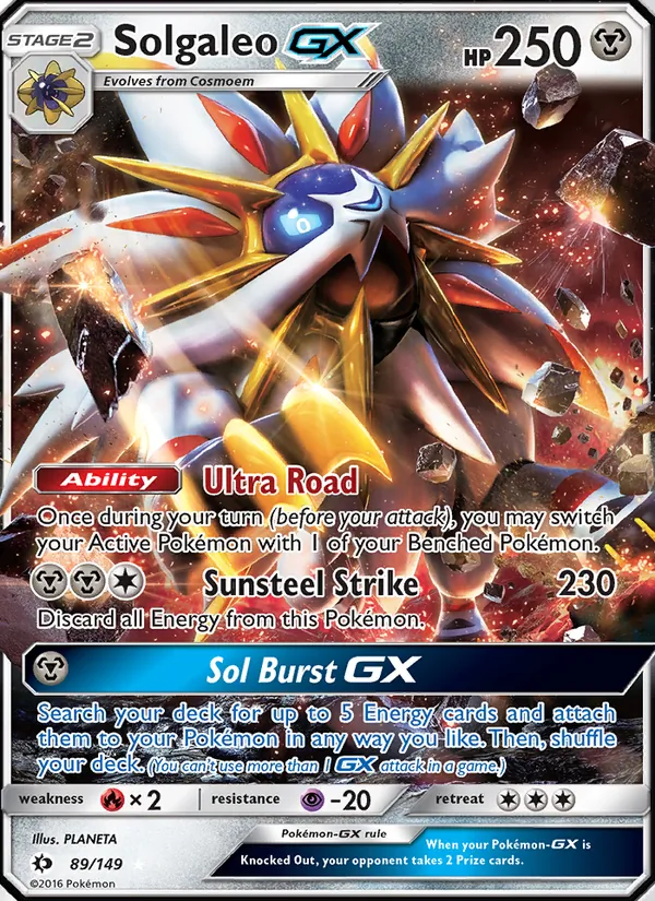 Solgaleo GX #89 – Sun & Moon card