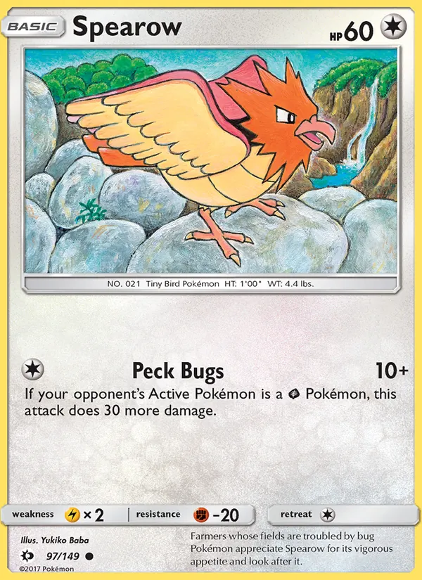 Spearow #97 – Sun & Moon card