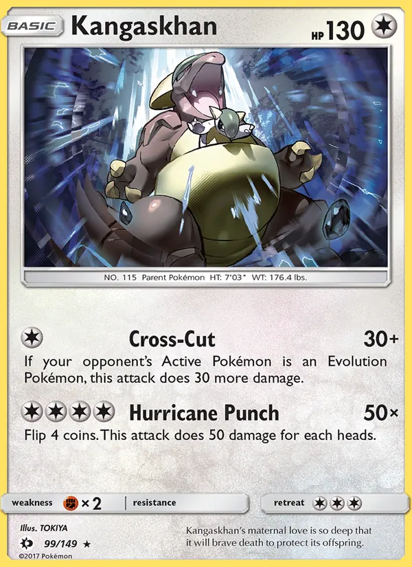 Kangaskhan #99 – Sun & Moon card