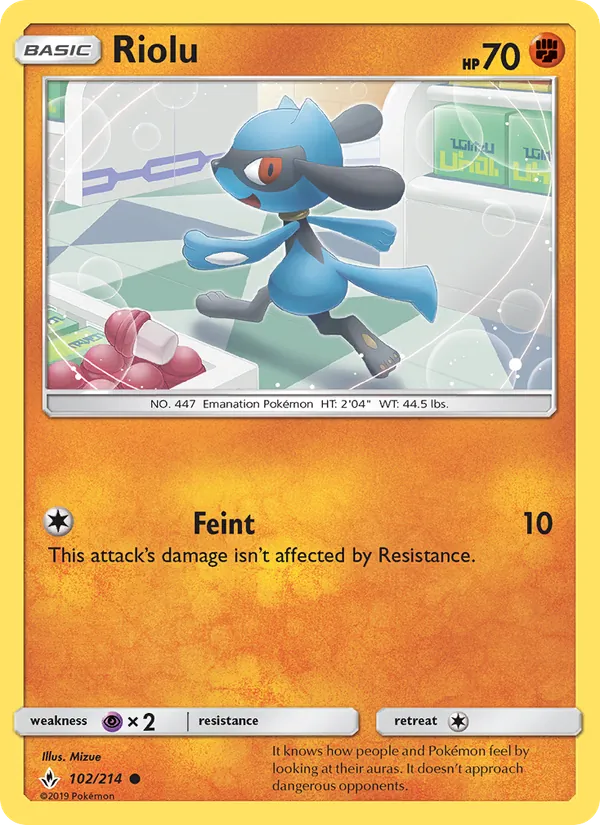 Riolu #102 – Unbroken Bonds card
