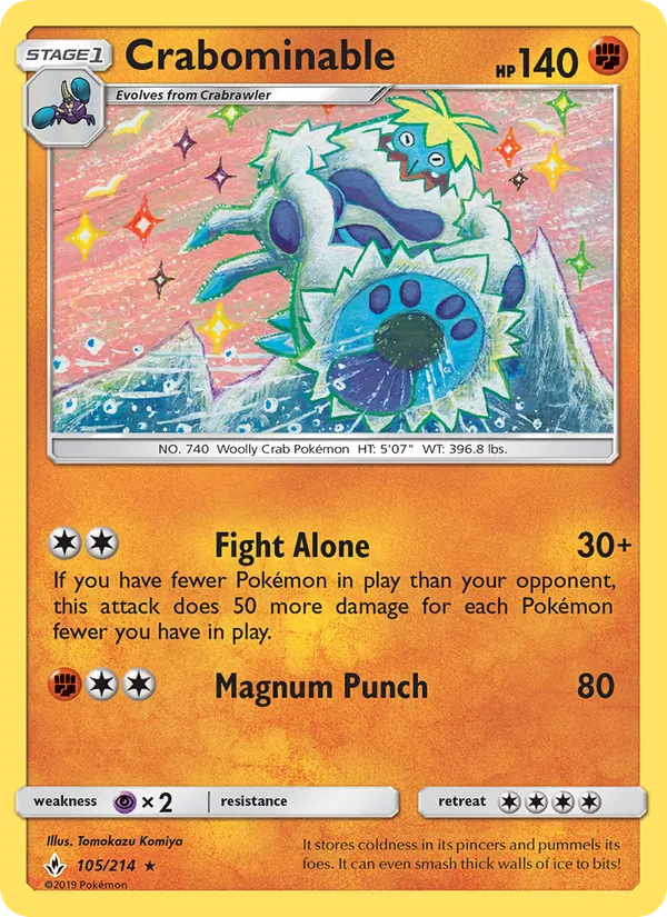 Crabominable #105 – Unbroken Bonds card