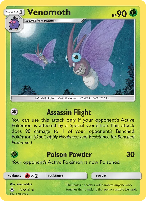 Venomoth #11 – Unbroken Bonds card