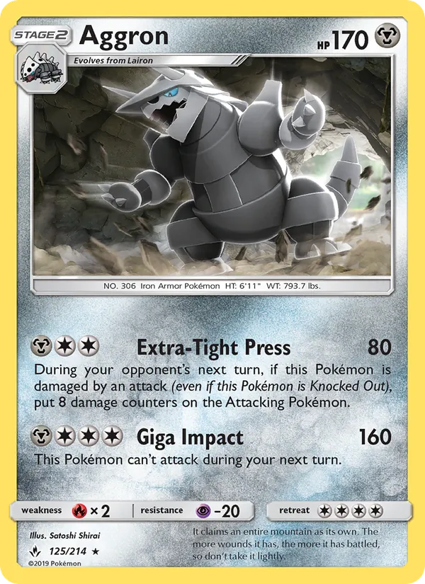 Aggron #125 – Unbroken Bonds card