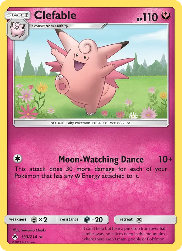 Clefable #133 – Unbroken Bonds card