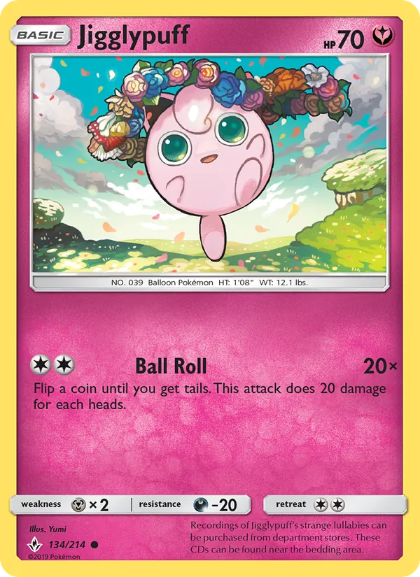 Jigglypuff #134 – Unbroken Bonds card
