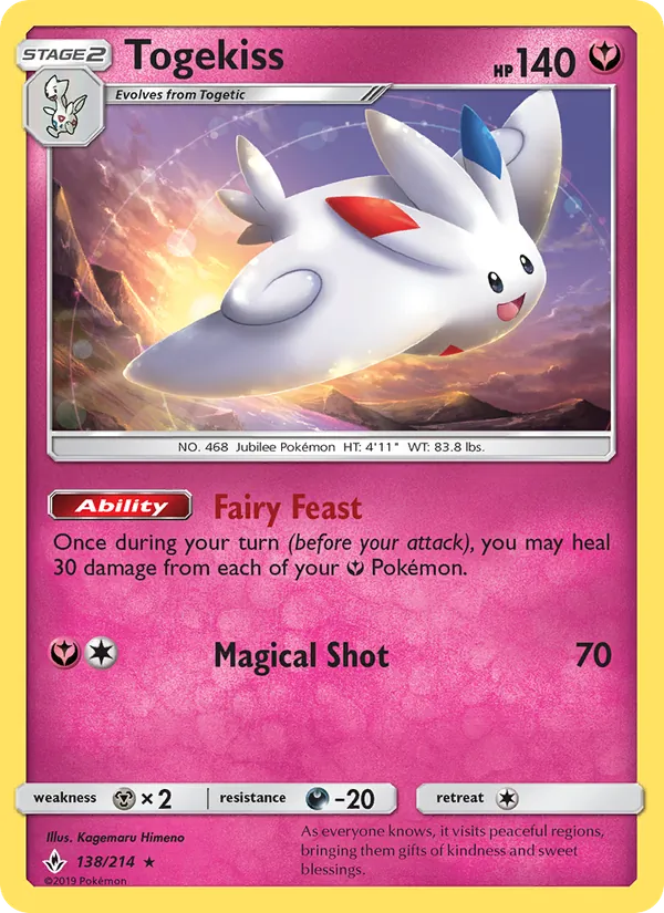 Togekiss #138 – Unbroken Bonds card
