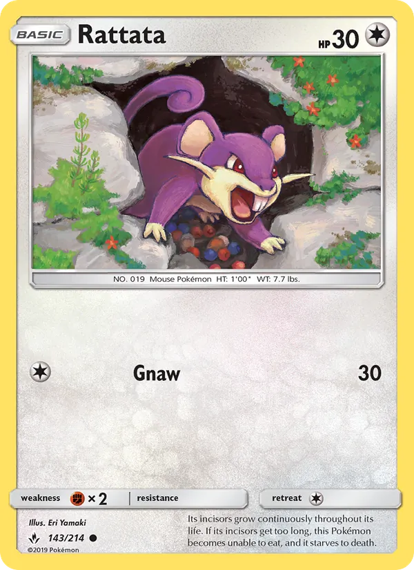 Rattata #143 – Unbroken Bonds card