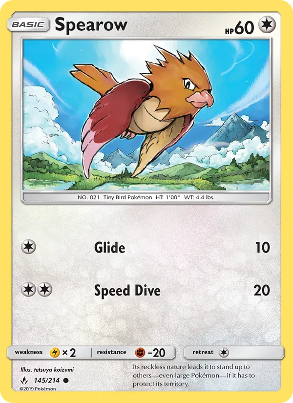 Spearow #145 – Unbroken Bonds card