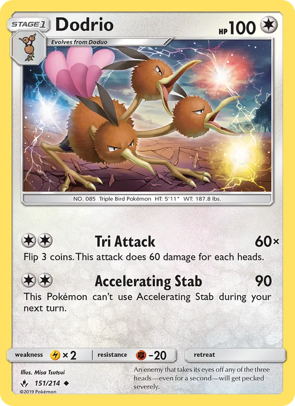 Dodrio #151 – Unbroken Bonds card