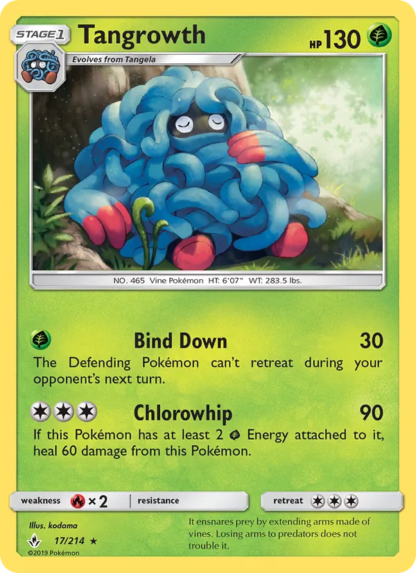 Tangrowth #17 – Unbroken Bonds card