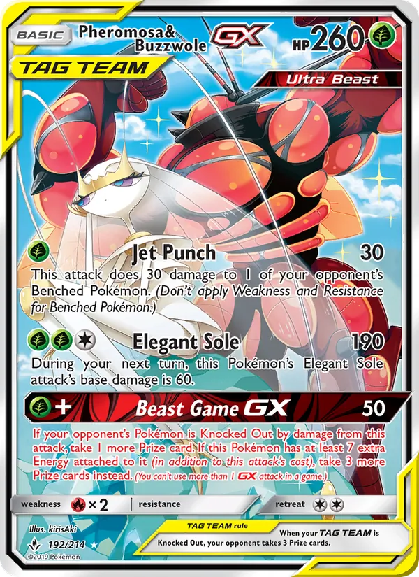 Pheromosa & Buzzwole GX #192 – Unbroken Bonds card