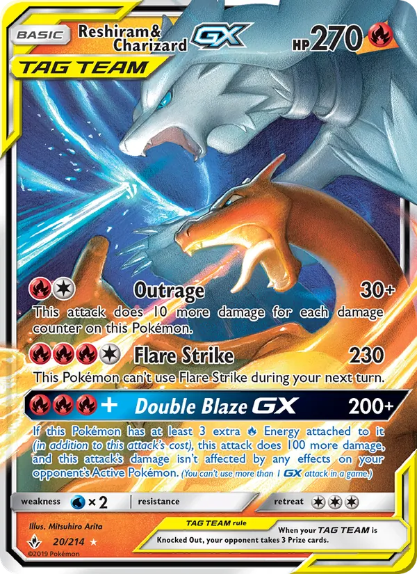 Reshiram & Charizard GX #20 – Unbroken Bonds card