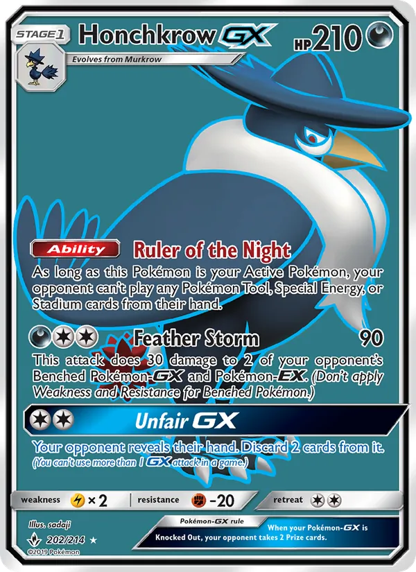 Honchkrow GX #202 – Unbroken Bonds card
