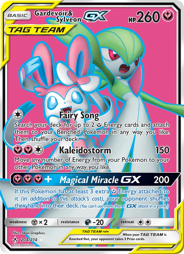 Gardevoir & Sylveon GX #204 – Unbroken Bonds card