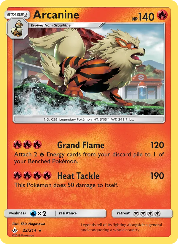 Arcanine #22 – Unbroken Bonds card