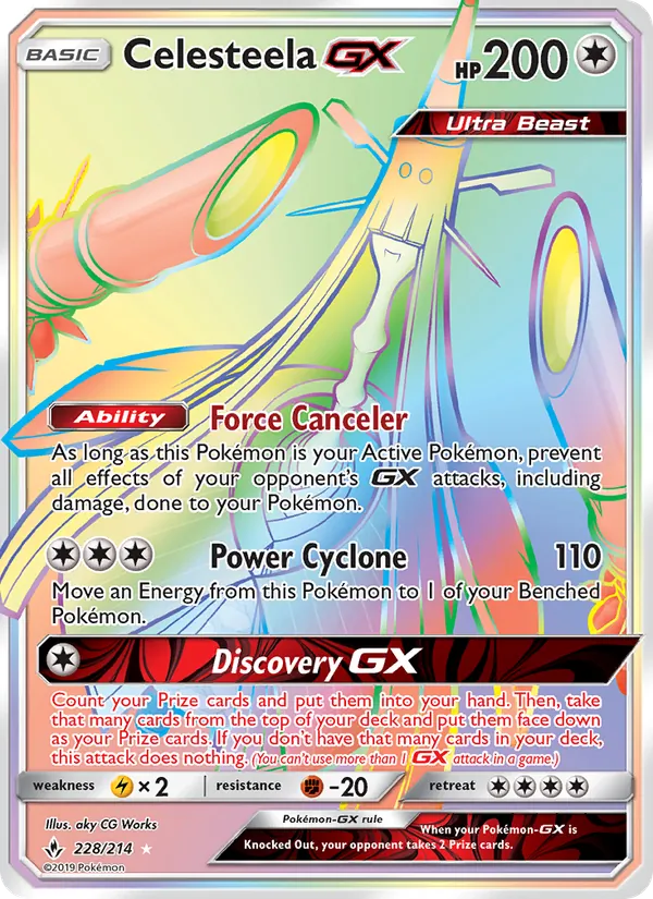 Celesteela GX #228 – Unbroken Bonds card