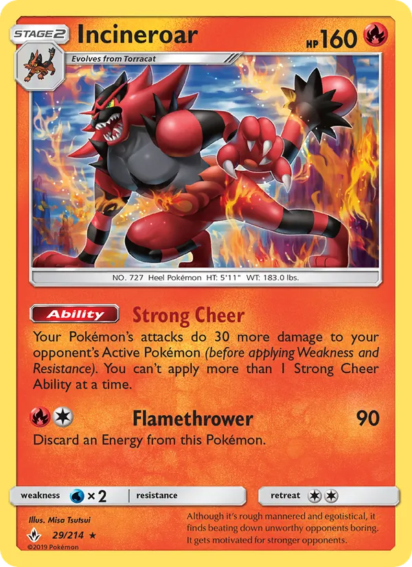 Incineroar #29 – Unbroken Bonds card