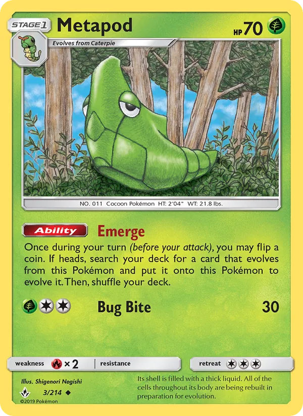 Metapod #3 – Unbroken Bonds card