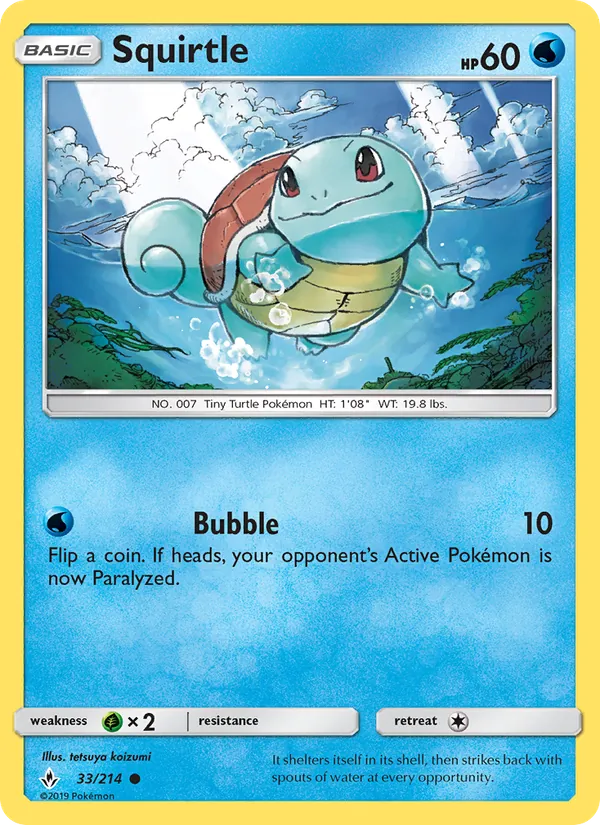 Squirtle #33 – Unbroken Bonds card