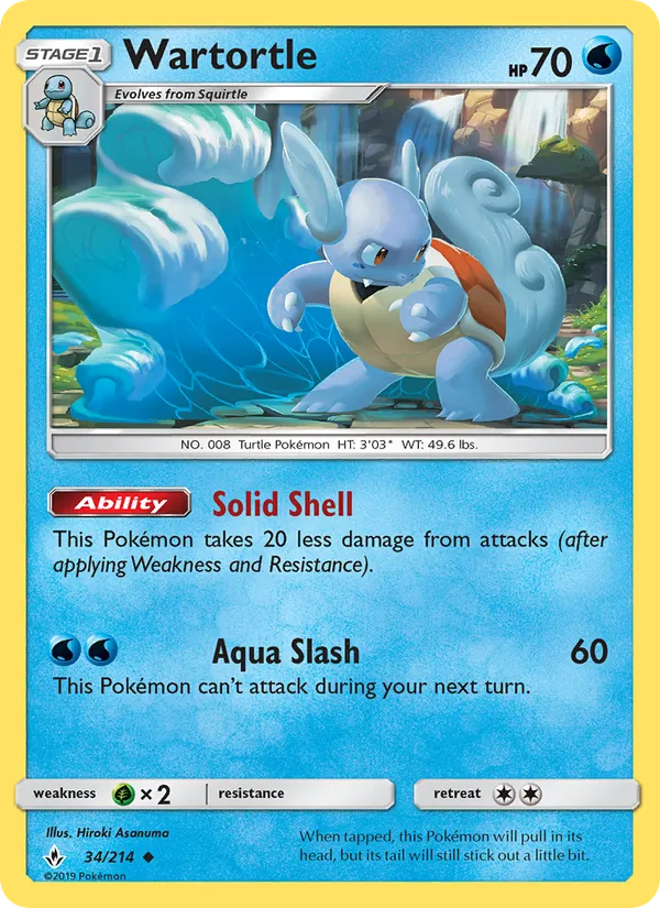 Wartortle #34 – Unbroken Bonds card