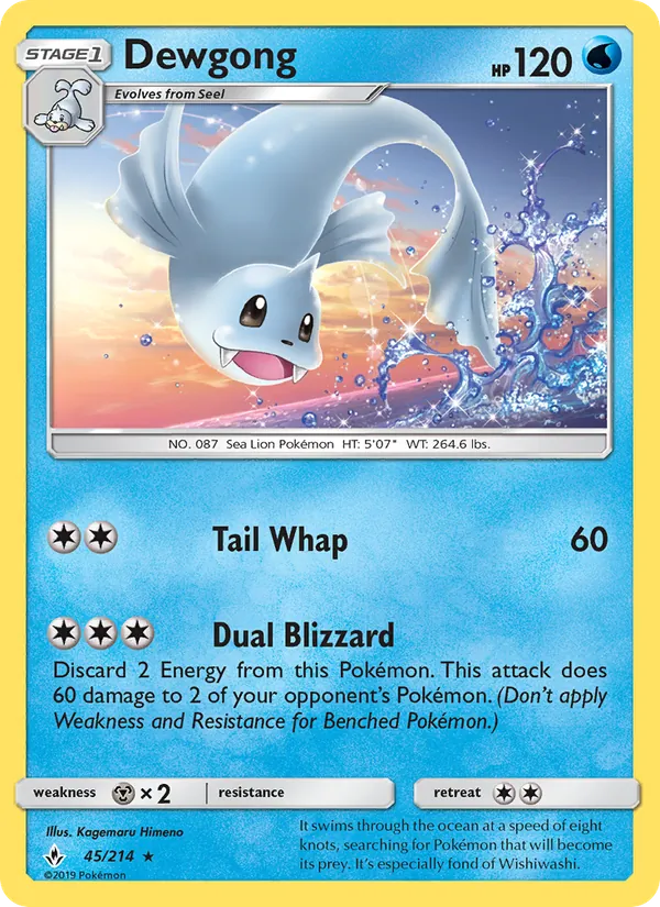 Dewgong #45 – Unbroken Bonds card