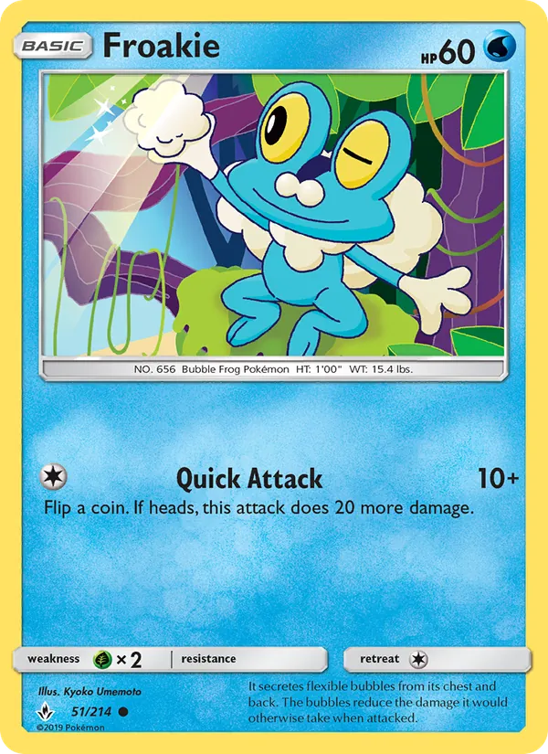 Froakie #51 – Unbroken Bonds card