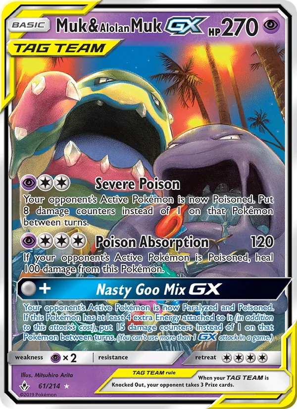 Muk & Alolan Muk GX #61 – Unbroken Bonds card