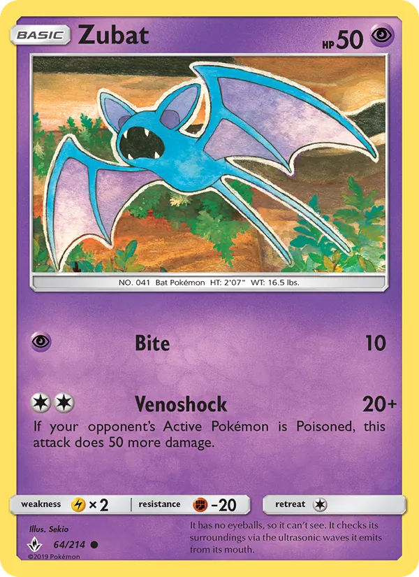 Zubat #64 – Unbroken Bonds card