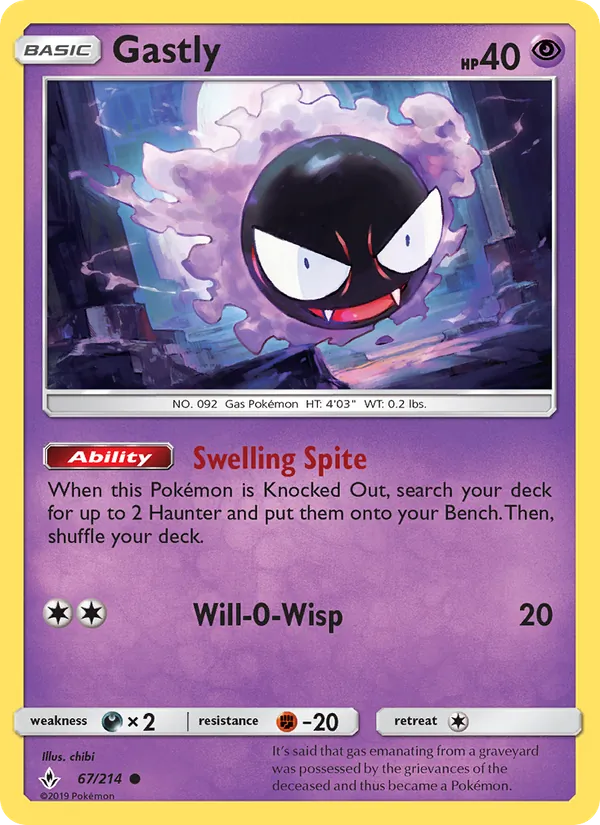 Gastly #67 – Unbroken Bonds card