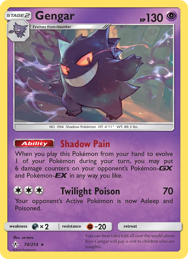 Gengar #70 – Unbroken Bonds card