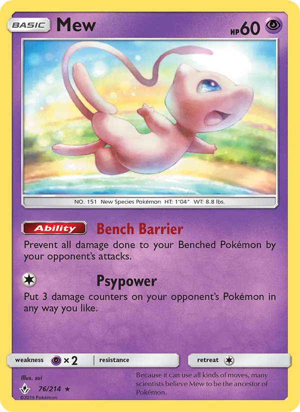 Mew #76 – Unbroken Bonds card